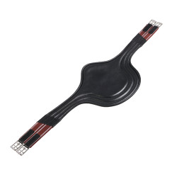 Sangle de saut Equestro en cuir avec protège-boucles Noir Sangle de saut Equestro en cuir avec protège-boucles Noir