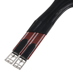 Sangle de saut Equestro en cuir avec protège-boucles Noir Sangle de saut Equestro en cuir avec protège-boucles Noir