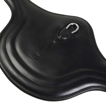 Sangle de saut Equestro en cuir avec protège-boucles Noir Sangle de saut Equestro en cuir avec protège-boucles Noir