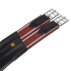 Sangle de saut Equestro en cuir avec protège-boucles Noir Sangle de saut Equestro en cuir avec protège-boucles Noir