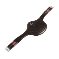 Sangle de saut Equestro en cuir avec protège-boucles Marron foncé Sangle de saut Equestro en cuir avec protège-boucles Marron foncé