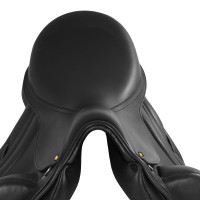 Selle de dressage monoflap Equestro en cuir Noir