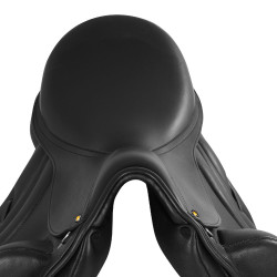 Selle de dressage monoflap Equestro en cuir Noir Selle de dressage monoflap Equestro en cuir Noir
