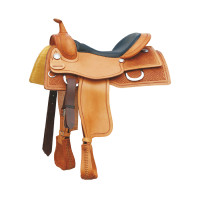 Selle western Pool’s Genuine Working Cow 555 Classic Naturel Marron