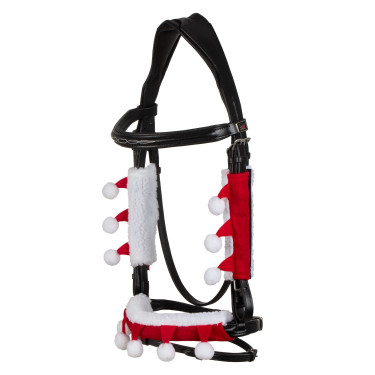 Set Christmas Supreme couvre-muserolle + protections de montants Rouge