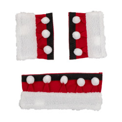 Set Christmas Supreme couvre-muserolle + protections de montants Rouge