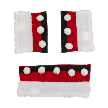 Set Christmas Supreme couvre-muserolle + protections de montants Rouge