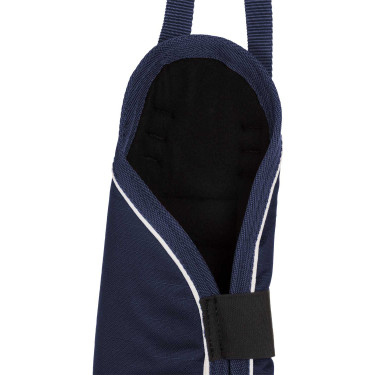Set transportbeschermers en staartbeschermer Equestro met rubberen patch Marine Marineblauw
