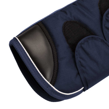 Set transportbeschermers en staartbeschermer Equestro met rubberen patch Marine Marineblauw