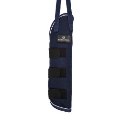 Set guêtres de transport et protège-queue Equestro patch en caoutchouc Marine Bleu marine