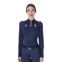 Sous-couche d’entraînement femme Equestro x FISE Marine blazer Bleu marine Sous-couche d’entraînement femme Equestro x FISE Marine blazer Bleu marine