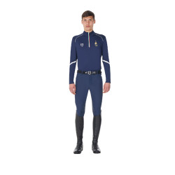 Heren-trainingsbaselayer Equestro x FISE Marineblazer Marineblauw