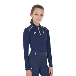 Sous-couche enfant unisexe Equestro x FISE Marine blazer Bleu marine