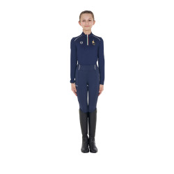 Unisex kindershirt met lange mouwen Equestro x FISE Marineblazer Marineblauw