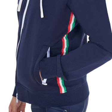 Sweat à capuche enfant unisexe en polaire Equestro x FISE Marine blazer Bleu marine Sweat à capuche enfant unisexe en polaire Equestro x FISE Marine blazer Bleu marine