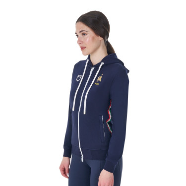 Sweat à capuche femme Equestro x FISE Marine blazer Bleu marine Sweat à capuche femme Equestro x FISE Marine blazer Bleu marine