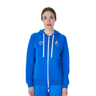 Dameshoodie Equestro x FISE Blauw van Savoye