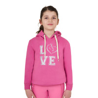Meisjeshoodie Equestro Winter Love Roze kasteel Meisjeshoodie Equestro Winter Love Roze kasteel