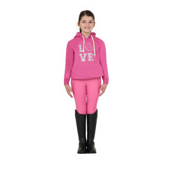 Meisjeshoodie Equestro Winter Love Roze kasteel