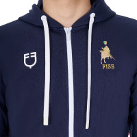 Heren hoodie Equestro x FISE Marineblazer Marineblauw
