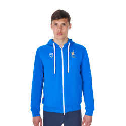 Heren hoodie Equestro x FISE Blauw van Savoye