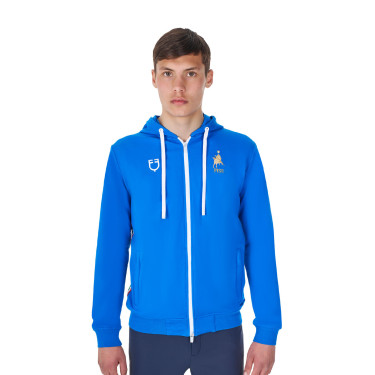 Heren hoodie Equestro x FISE Blauw van Savoye