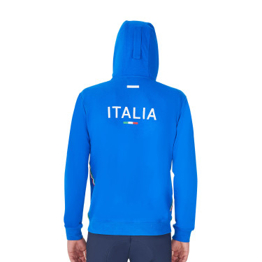Heren hoodie Equestro x FISE Blauw van Savoye