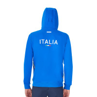 Sweat à capuche homme Equestro x FISE Bleu de savoie