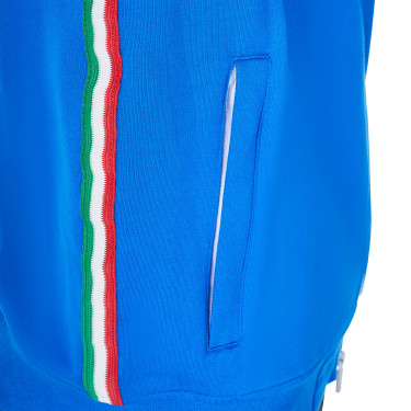 Sweat à capuche homme Equestro x FISE Bleu de savoie