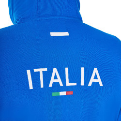 Sweat à capuche homme Equestro x FISE Bleu de savoie