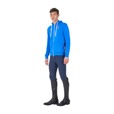 Heren hoodie Equestro x FISE Blauw van Savoye