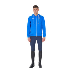 Heren hoodie Equestro x FISE Blauw van Savoye