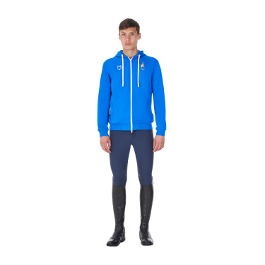 Heren hoodie Equestro x FISE Blauw van Savoye