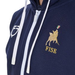 Uniseks kindersweater Equestro x FISE Marineblazer Marineblauw