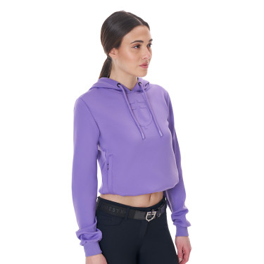 Dames-sweater Equestro met uitsnijdingen Oneindig violet