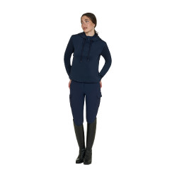 Sweat femme Equestro avec découpes Marine blazer Bleu marine