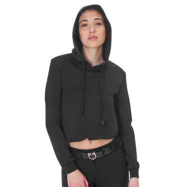 Sweat femme Equestro avec découpes Noir Sweat femme Equestro avec découpes Noir