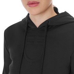 Sweat femme Equestro avec découpes Noir Sweat femme Equestro avec découpes Noir