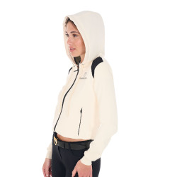 Sweat femme Equestro crop top à capuche