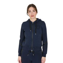 Sweat femme Equestro Institutional à zip frontal Marine blazer Bleu marine
