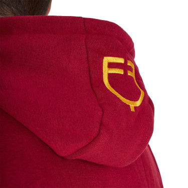 Equestro herenhoodie met meerdere logo’s Scooter Beige