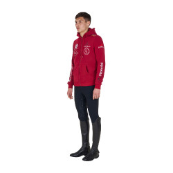 Sweat homme Equestro à capuche multi-logo Scooter Beige