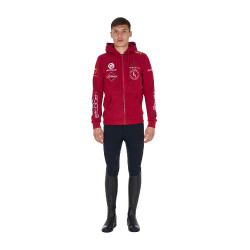 Sweat homme Equestro à capuche multi-logo Scooter Beige