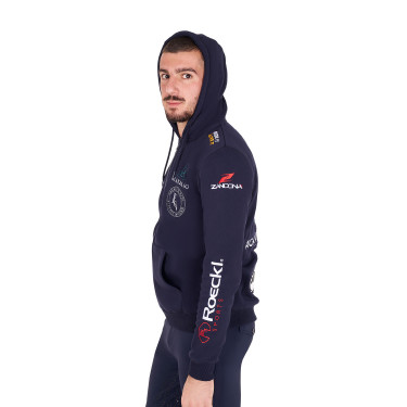 Sweat homme Equestro à capuche multi-logo Marine blazer Bleu marine