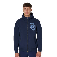 Sweat homme Equestro EQ à zip frontal Marine blazer Bleu marine