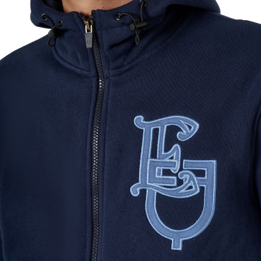 Sweat homme Equestro EQ à zip frontal Marine blazer Bleu marine Sweat homme Equestro EQ à zip frontal Marine blazer Bleu marine
