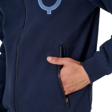Sweat homme Equestro EQ à zip frontal Marine blazer Bleu marine Sweat homme Equestro EQ à zip frontal Marine blazer Bleu marine