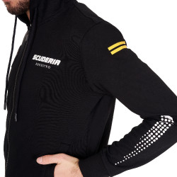 Sweat homme Equestro Scuderia à capuche Noir