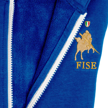 Sweat polaire femme Equestro x FISE Bleu de savoie