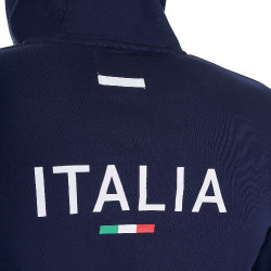 Heren fleece sweater Equestro x FISE Marineblazer Marineblauw